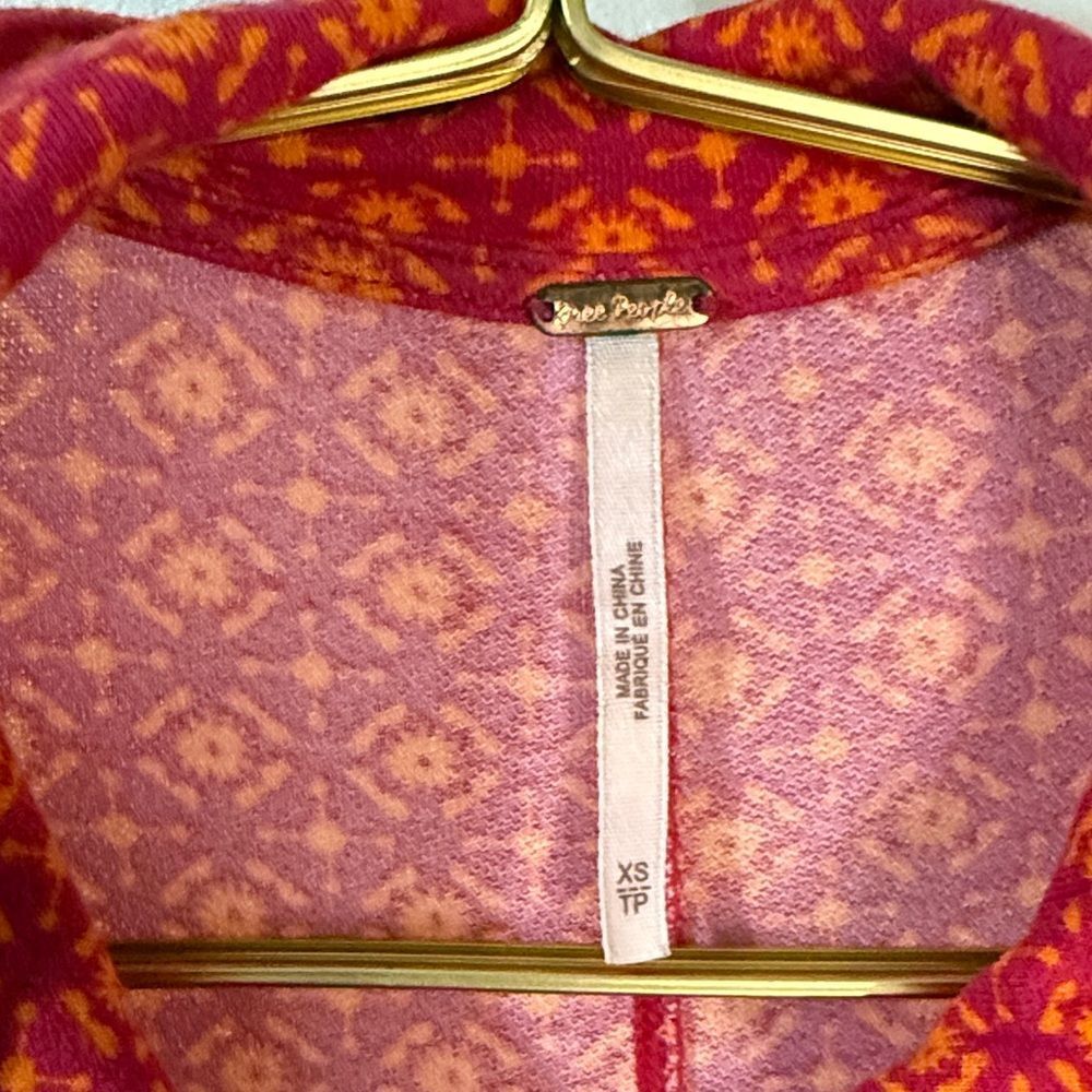 Free People Vibrant pink and orange Long Sleeve Dress-XS - Picture 2 of 7